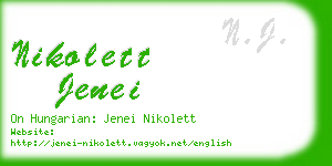 nikolett jenei business card